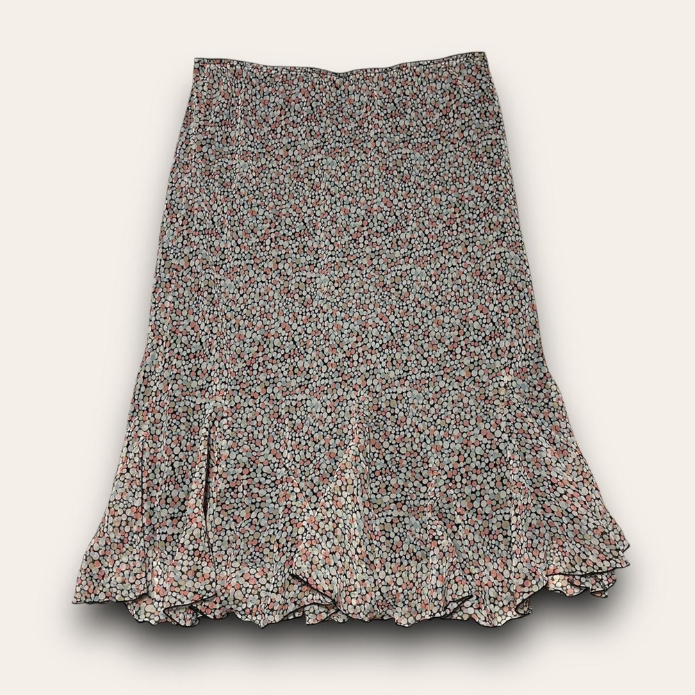 Y2K Polka Dot Midi Skirt East 5th Size 14 Twee Retro Downtown Girl